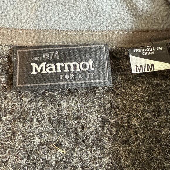 Marmot Poacher Pile Sweater Jacket Size M Wool Blend Pockets Hiking Trail Cozy - Picture 11 of 16